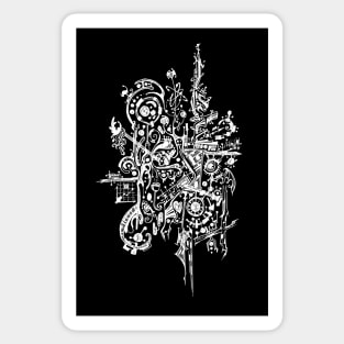 Abstract doodle art Sticker